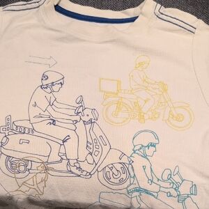 TEA collection Graphic Tee with Biker Print